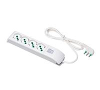 Multipresa scarpetta Fanton con 4 prese bipolari schuko Bianca 410100