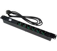 Fme Multipresa 6 Posti da Rack 19'' Cavo 3m Spina Schuko Angolata 1U