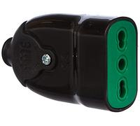 Presa bipasso italiana Fanton 2P+T 16A nero 81001