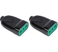 Fme.Presa Mobile Nero 2P+T 16A 81001 (Confezione da 2)