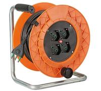 Fanton Prolunga con avvolgicavo Golia 10221 4 prese cavo 50 m H05VV-F 3x1,5 mmq Arancione/Nero