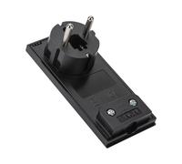 Fme Spina Schuko 16A 2P+T Salvaspazio Super Sottile Smontabile Angolata Nero