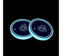 Fmesoo 2 PCS Portabevande Sottobicchieri,per Peugeot 207 208 301 308 408 508 2008 3008 4008 GT RCZ LED 7 Colori Pad Tazza Ricarica Portabicchieri Auto Luce Tappetino Decorazione