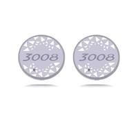 Fmesoo 2 PCS Portabevande Sottobicchieri,per Peugeot 3008 LED 7 Colori Pad Tazza Ricarica Portabicchieri Auto Luce Tappetino Decorazione,C