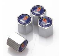 Fmesoo 4 Elementi Cappucci delle valvole Auto Tappini gomme valvola per Saab Lega Pneumatici Sostituzione parapolvere Accessori