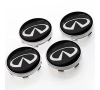 Fmesoo 4 PCS Coprimozzi Coprimozzo,per Infiniti Q50 Q70 QX70 FX35 Q30 G37 QX60 G35 Q60 QX50 QX80 QX30 60mm ABS Auto Ruota Centrale Copricerchi Tappi Mozzo Ruote Antipolvere AntiGraffio