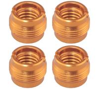 FMHXG 4PCS Mic 5/8 a 3/8 Adattatori Filettatura Vite Morsetti Microfono Clip di Montaggio Dadi di Conversione Accessori Conversione Metallo Alluminio Oro Isolamento Vibrazioni Viti di Montaggio Per