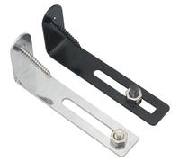 FMHXG Staffa di protezione per plettro per chitarra elettrica, 2 pezzi, colore argento e nero, accessori per strumenti musicali, in acciaio inossidabile, staffa di protezione per plettro con viti di