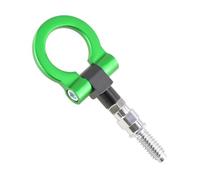 FMIC.EU PERFORMANCE JR.SPEC occhiello di traino rotondo verde M16 x 3,0, gancio di traino pieghevole CNC in AL6061-T6 con bullone in acciaio e diametro interno di 48 mm per motorsport Drift Rally