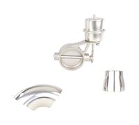 fmic.eu PERFORMANCE Set valvola di scarico controllata a pressione da 76 mm, valvola di scarico Vacuum Exhaust Valve, impianto di scarico per motorsport