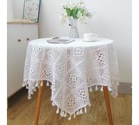 FMIYJUN Centrini rettangolari all'uncinetto, in stile vintage, realizzati a mano, in cotone, per matrimoni, casa, compleanno, cucina, decorazione