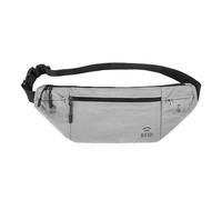 FMIYJUN Marsupio da viaggio con blocco RFID, protegge contanti e carte di credito, aderente e sottile, impermeabile, per uomini e donne, sport all'aria aperta, Grigio, L, Sportivo