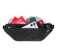 FMIYJUN Marsupio da viaggio con blocco RFID, protegge contanti e carte di credito, aderente e sottile, impermeabile, per uomini e donne, sport all'aria aperta, Nero , L, Sportivo
