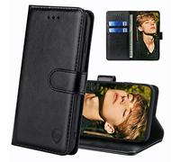 FMPCUON Cover per Xiaomi Poco M4 Pro 5G/Redmi Note 11S 5G/Redmi Note 11 5G,Flip Wallet Case Custodia in Pelle PU Premium,con Magnetica a Scatto Nero