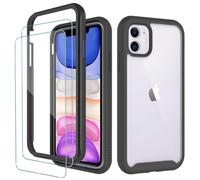 FMPCUON Custodia Compatibile con LG V60 ThinQ,[360 Grad Full Body Cover] Slim Protettiva Protezione Protector Caso Bumper,Nero