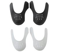 FMPGJLYH 2 paia di protezioni antipiega per scarpe da ginnastica, protezione antipiega per forma di scarpa, tagliabili EU 35-40, nero e bianco