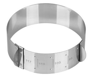 FMprofessional 21601 Set 2pz Anello per Torte e Desserts, Acciaio, Argento, 50 x 50 x 20 cm