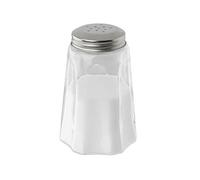 FMprofessional 22502 - Saliera in vetro/acciaio INOX, 280 ml, trasparente, argento