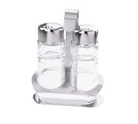 FMprofessional 22511 - Set di 3 menù in vetro e acciaio INOX