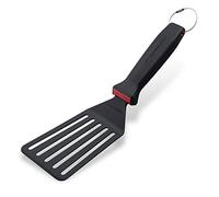 FMprofessional Paletta da Cucina Forata Professionale in Plastica, Manico Ergonomico con Anello in Metallo - Utensile per Cibi Fritti e Cotti, Lavabile in Lavastoviglie, Robusta e Resistente al Calore