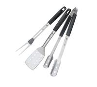 FMprofessional Set di utensili per barbecue e grigliate, forchettone, paletta forata e pinza multiuso forata, utensili per BBQ resistenti alle alte temperature, lavabili in lavastoviglie