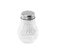 FMprofessional Spargitore per sale e pepe in vetro, 50 ml, saliera e pepe per dosare facilmente, saliera per diverse occasioni, barattolo per spezie di alta qualità (colore: argento), quantità: 1