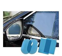 FMS 4 PCS Ovale e Rettangolo Pellicola Auto Impermeabile specchietto retrovisore Pellicola antiappannamento Anti-abbagliamento Anti Nebbia Anti-graffio Impermeabile Antipioggia (Ovale*2+Rettangolo*2)