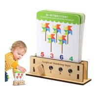 FmtwPhn Biglietti educativi per bambini piccoli, 40 carte di apprendimento logica per bambini, giocattolo educativo interattivo, giocattolo multifunzionale per bambini, carte domande su entrambi i