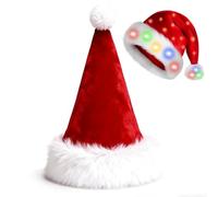 FmtwPhn Cappello di Babbo Natale a LED, per cosplay, feste e cosplay, per bambini, donne, uomini, pianificatori di eventi, foto di famiglia, feste in costume, feste in maschera, spettacoli scolastici