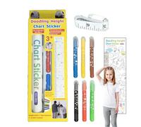 FmtwPhn Grafico di altezza per bambini, grafico a crescita - Arredamento del sovrano di scarabocchi,Adesivo per pareti in crescita decorativa per la sala giochi in aula per bambini della scuola