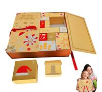 FmtwPhn Kit fai da te 33 x 30,5 x 8 cm, scatola per conto alla rovescia di Natale per 24 giorni, crea un'esperienza di vacanza personalizzata per i tuoi, ideale per attività familiari, regali e
