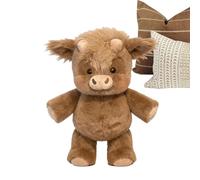 FmtwPhn Peluche Muccas Delle Highlands Correndo, Peluche Vitello Bianco, Cinghiale Morbido 45cm - Gambe Snodabili E Flessibili, Antistress Per Allentare Lo Stress Lavorativo Per Cameretta Bambini