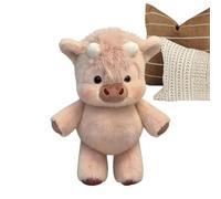 FmtwPhn Peluche Muccas Delle Highlands Correndo, Peluche Vitello Bianco, Cinghiale Morbido 45cm - Gambe Snodabili E Flessibili, Antistress Per Allentare Lo Stress Lavorativo Per Cameretta Bambini