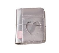 FmtwPhn Quaderno a Fogli Sciolti,100 Fogli Planner Ad Anelli,13.1x10.5 cm Copertina con Design a Cuore Finta Pelle | Per Appunti Donne Studenti Viaggiatori Università Lavoro Riunioni