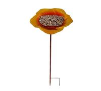 FmtwPhn Stazioni di abbeveramento delle, mangiatoia a farfalla, in metallo, con motivo floreale colorato, per uccelli,