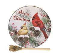 FmtwPhn Tamburo a mano sciamanico, Tamburo a mano sciamanico - Strumento a percussione musicale natalizio - Strumento sciamanico per musica spirituale, meditazione di riflessione, decorazione