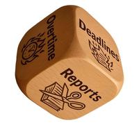 FmtwPhn Work Dice,Sei detti cattivi in legno Gag regalo | Dado antistress per ufficio, per colleghi, amici, famiglia, donne, uomini lui