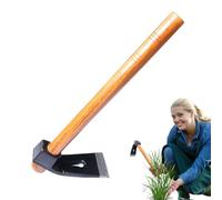 FmtwPhn Zappa Utensile da giardino Heavy Duty, zappa da giardino, zappa multifunzionale, zappa da giardino in acciaio, strumento manuale con manico in legno, accessorio per diserbo nel cortile e il