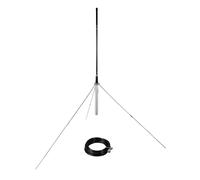 FMUSER GP100 Antenna Trasmettitore FM da Esterno 1/4 Onda Antenna GP Professionale 87-108MHz 0.5-100W Trasmettitore FM, Antenna FM Impermeabile con 8m TNC/BNC