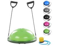 FMYBB70E Fitness Balance Ball (Ø 60 cm) Palla in ABS VC Gymball Training Board Semisfera Cupola Equilibrio Resistenza Forza Core (Verde)