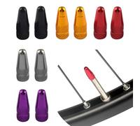 FMYODWU 10 pezzi tappi valvola in alluminio, tappi valvola bicicletta, tappi ruota bicicletta per biciclette Presta, tappi pneumatici bicicletta, rosso, nero, grigio, oro, viola