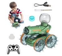 Fmzrbnih Automobile telecomandata - 6.8x6.1x7.4 Pollici Veicolo da Corsa d'acqua terrestre, Giocattolo RC regolabile alla velocità, luce LED Off Road Truck | Pisque Rock alla deriva Versatile