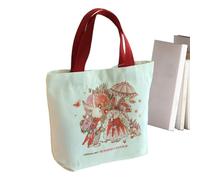 Fmzrbnih Borsa tote da libro per ragazze, borsa tote robusta | Borsa della spesa con motivo coniglio, borsa casual per la spesa multiuso e portatile, lavabile, per il lavoro, 01, Se référer au