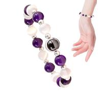 Fmzrbnih Bracciali di perle per donne, gioielli alla moda in ametista, per la pulizia del corpo, per il lavoro quotidiano, feste, yoga, appuntamenti, meditazione, compleanno, Natale, festa