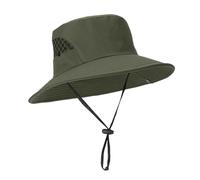 Fmzrbnih Cappello da pescatore, UPF 50+, per attività all'aperto, con nastro, per giardino, escursioni, festa del papà, donne, viaggi, campeggio, verde militare, L
