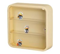 Fmzrbnih Cassetta portaoggetti in miniatura a 3 strati, piccola vetrina per bambole con porta magnetica, vetrina in miniatura trasparente, vetrina per personaggi della bambola