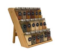 Fmzrbnih Etagere presentazione, 3 livelli di profumo in legno | Supporto multifunzione da cucina per spezie, profumi, cosmetici da collezione