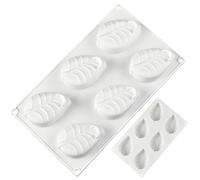 Fmzrbnih Food Grade Silicone Leaf Chocolate Molds 6 Cavity Baking Pan Tool