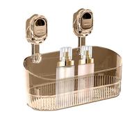 Fmzrbnih Non Drill Shower Shelf - Suction Cup Corner Storage Rack, Corrugated Drain Design Organizer | Long Lasting Wall Mounted Holder for Bathroom Kitchen Inside Shower Space Saving Home Accessory