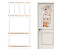 Fmzrbnih Organizzatore Di Fiocchi Per Bambine | Organizzatore Fascette da Parete | Espositore Collane con 30 Ganci Soluzione Organizzazione per Camera da Letto, Armadio Bambini e Stanza Giochi